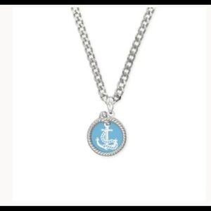 NIB Alex and ani sterling anchor necklace